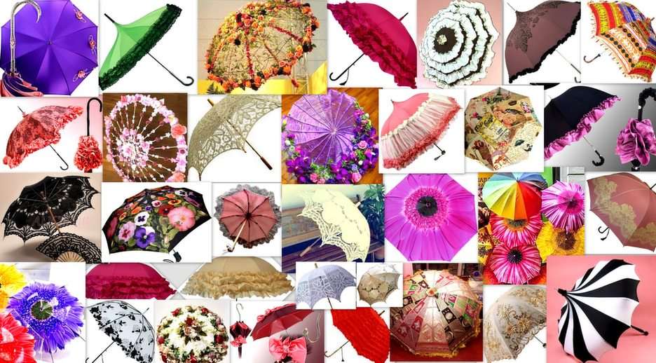 parasolki vintage puzzle online