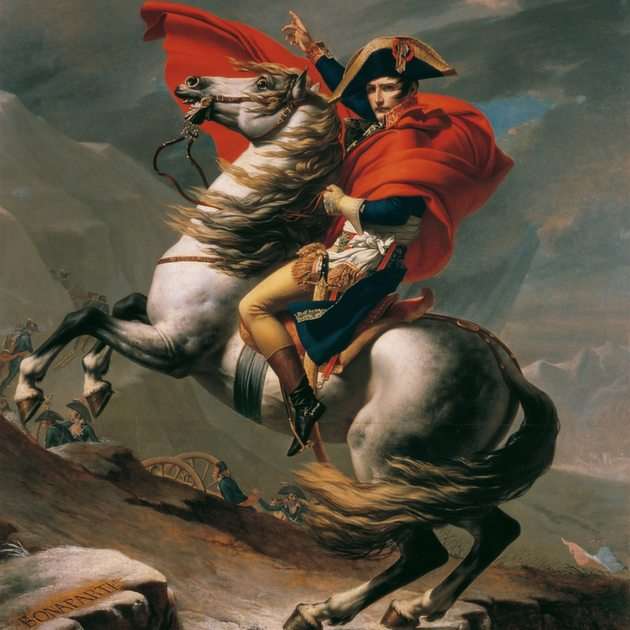 Napoleon na koniu puzzle online ze zdjęcia
