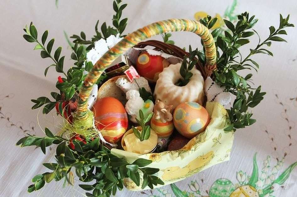 Wielkanocny koszyczek puzzle online