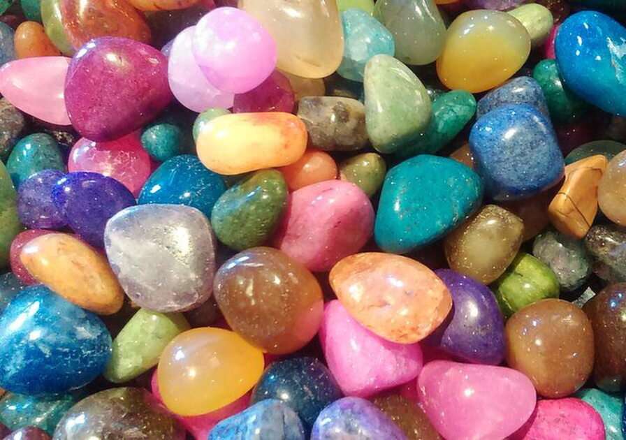 cukierki kolorowe skały puzzle online