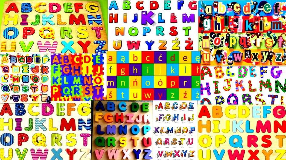 kolorowy alfabet puzzle ze zdjęcia