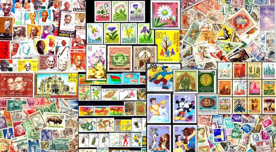 znaczki puzzle online