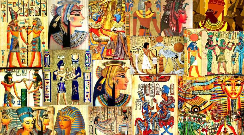 egipskie malowidła puzzle online ze zdjęcia