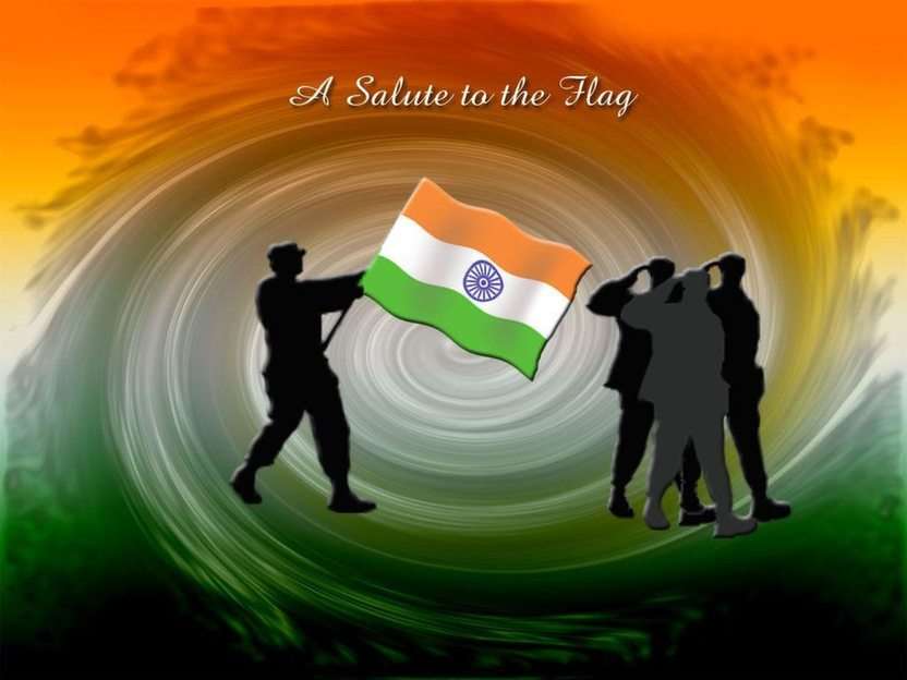 Pozdrawiamy flagę Indii. puzzle online