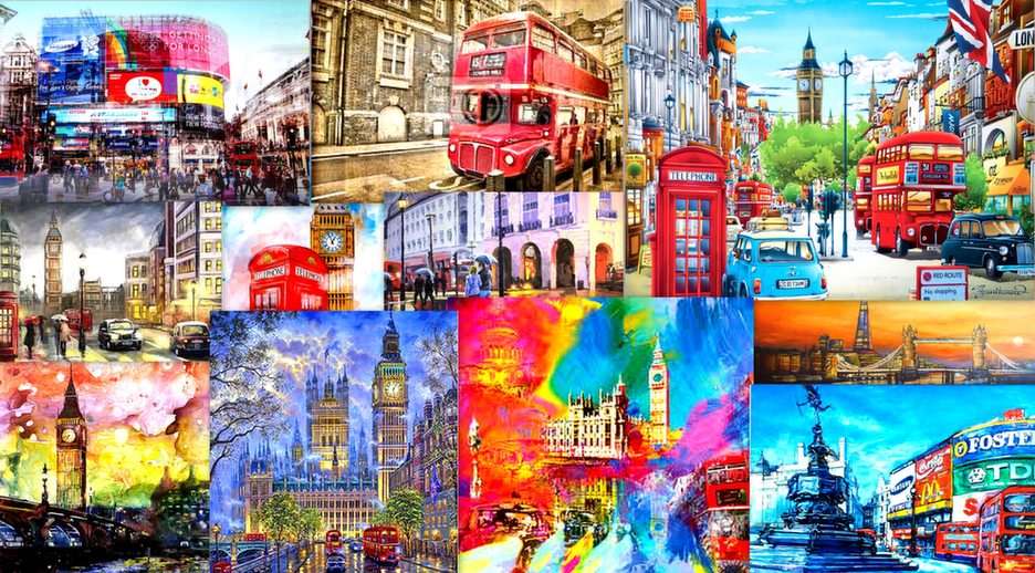 Londyn malowany puzzle online ze zdjęcia