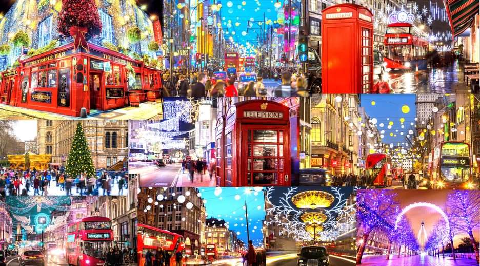 Londyn-świąteczny puzzle online ze zdjęcia