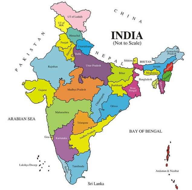 Mapa Bharatu puzzle