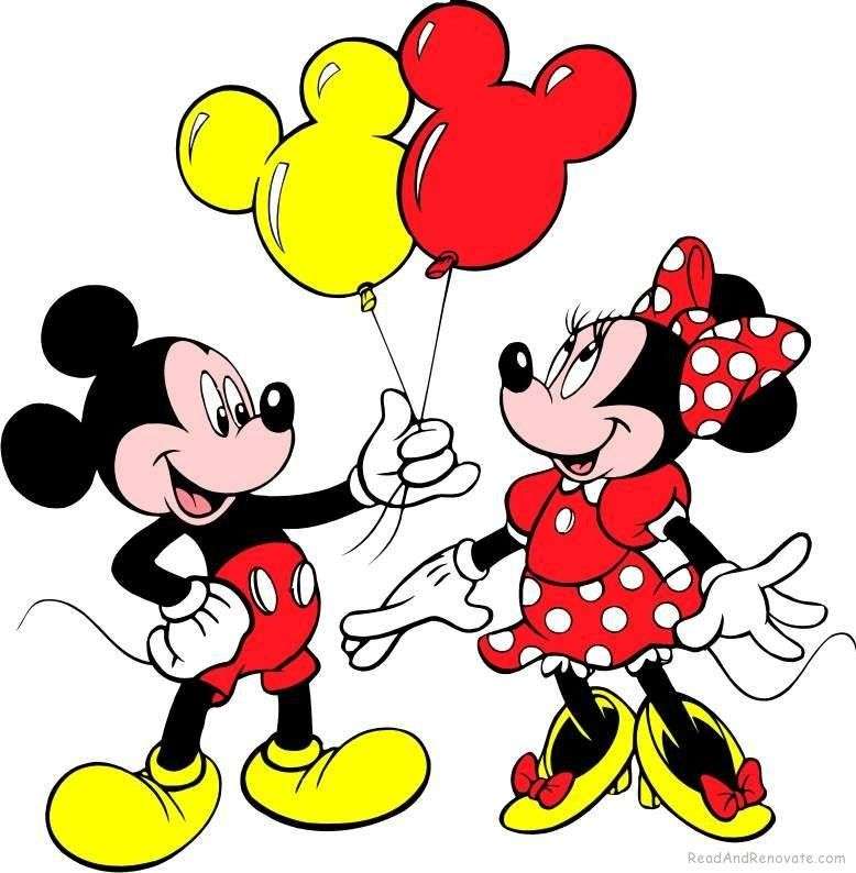 Mickey i Minnie puzzle ze zdjęcia