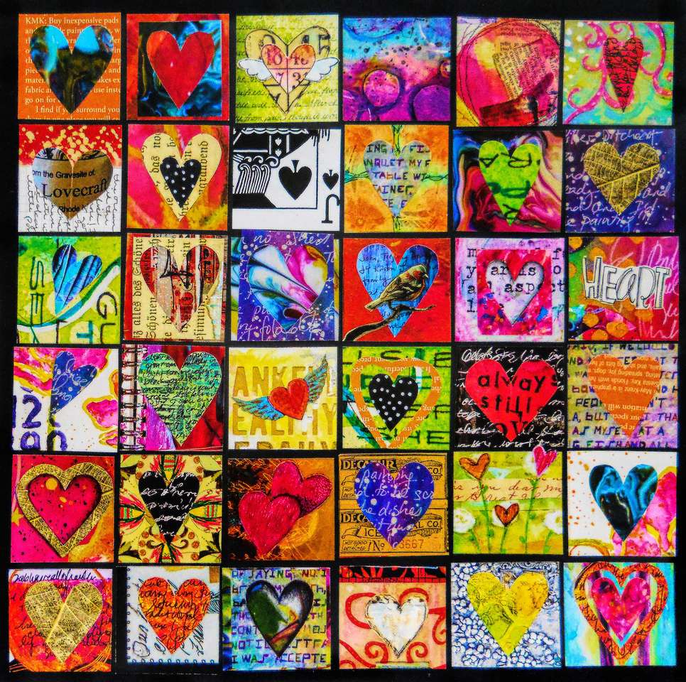 Siatka w kształcie serca # 2 puzzle online ze zdjęcia