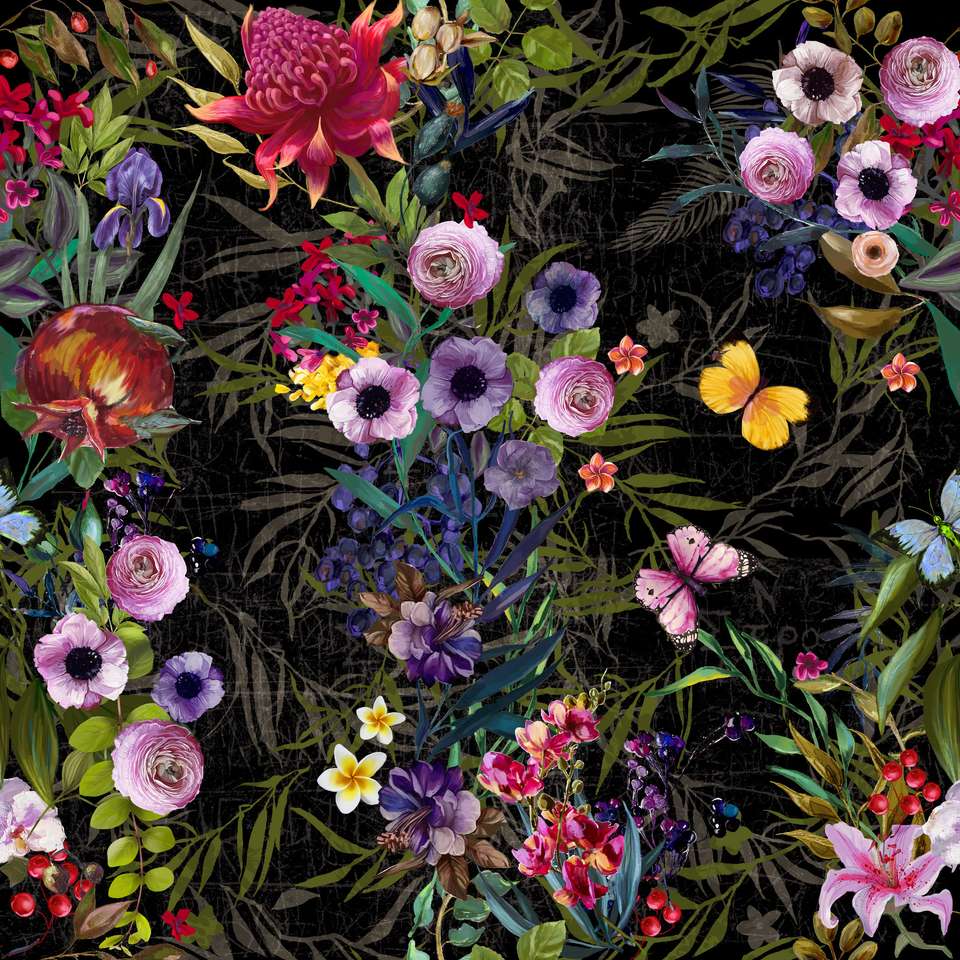 kwiatowy wzór puzzle online ze zdjęcia