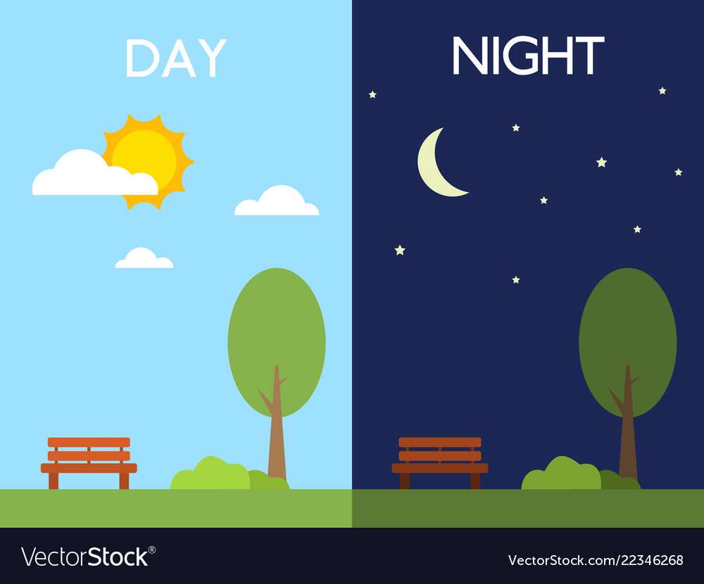 Dzień i noc puzzle online ze zdjęcia