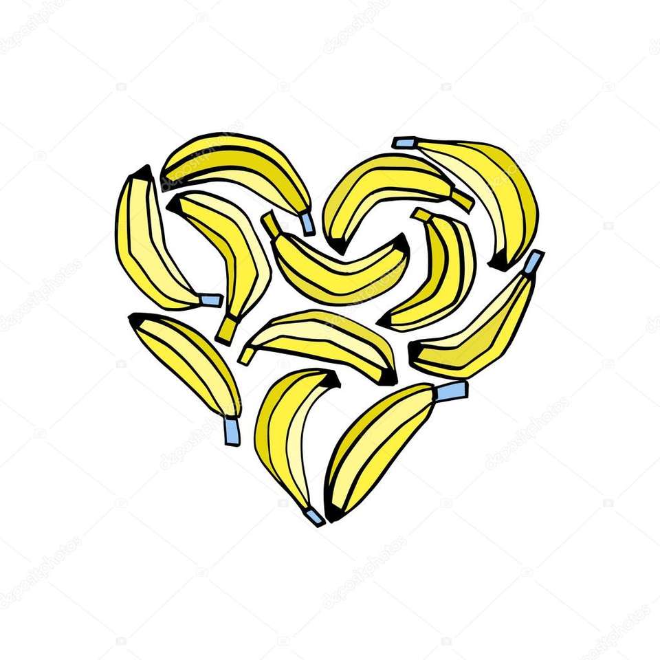 serce banana puzzle online
