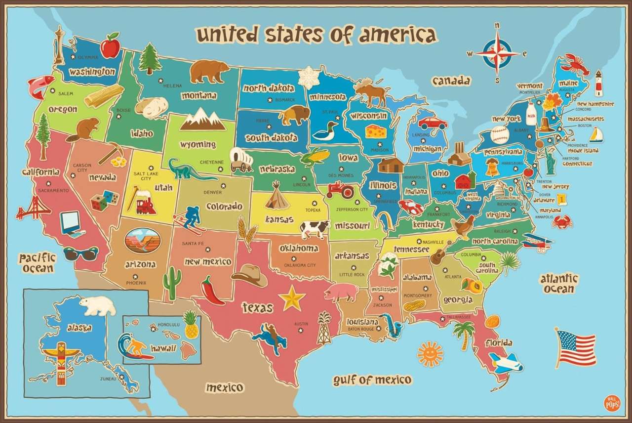 Stany Zjednoczone ze zdjęciami puzzle