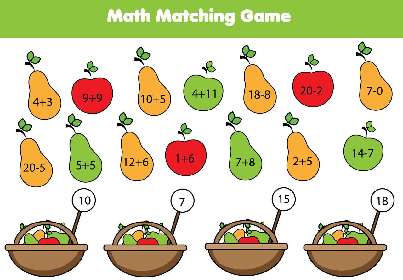 Matematyka na owocach puzzle online