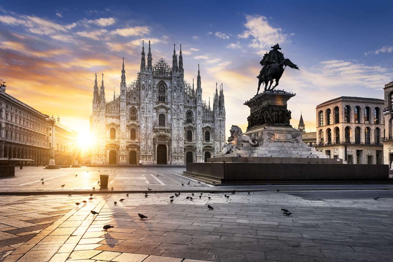 Duomo w Mediolanie puzzle ze zdjęcia
