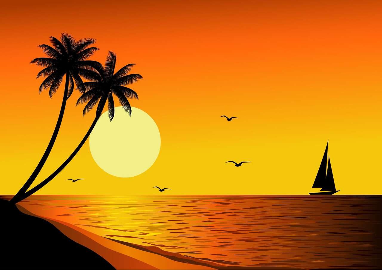 Piękny wschód słońca puzzle online ze zdjęcia