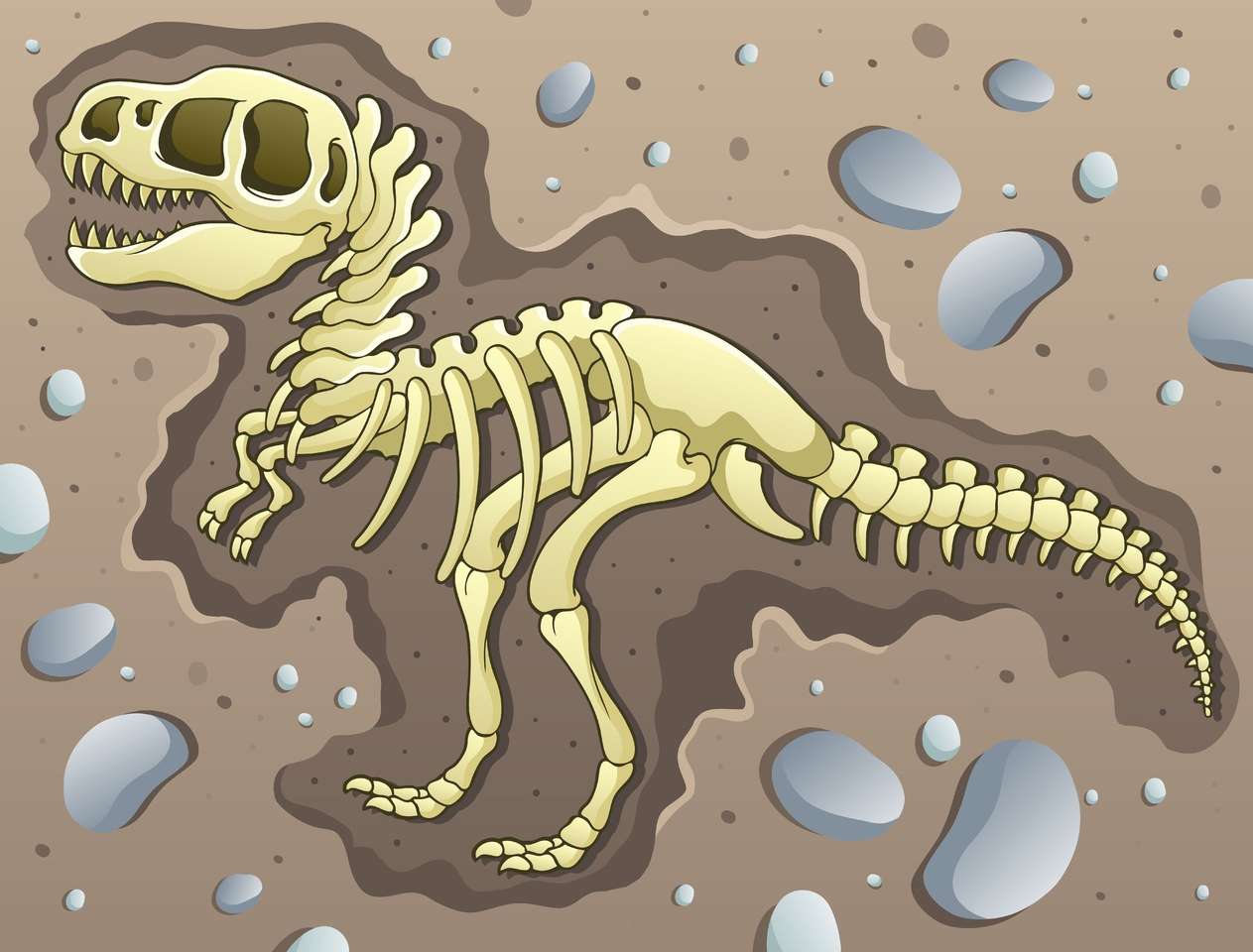 Szkielet dinozaura puzzle online ze zdjęcia