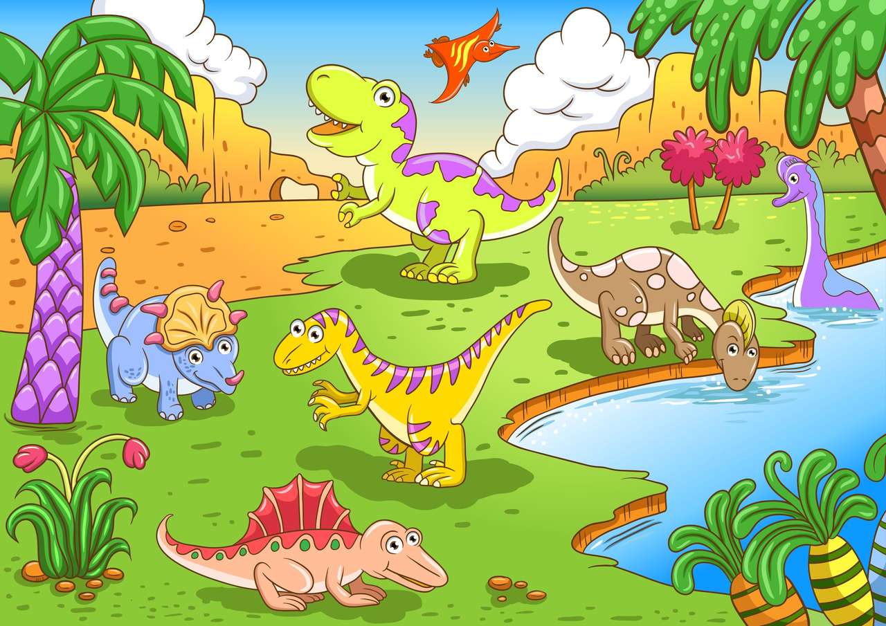 Dino świat puzzle online ze zdjęcia