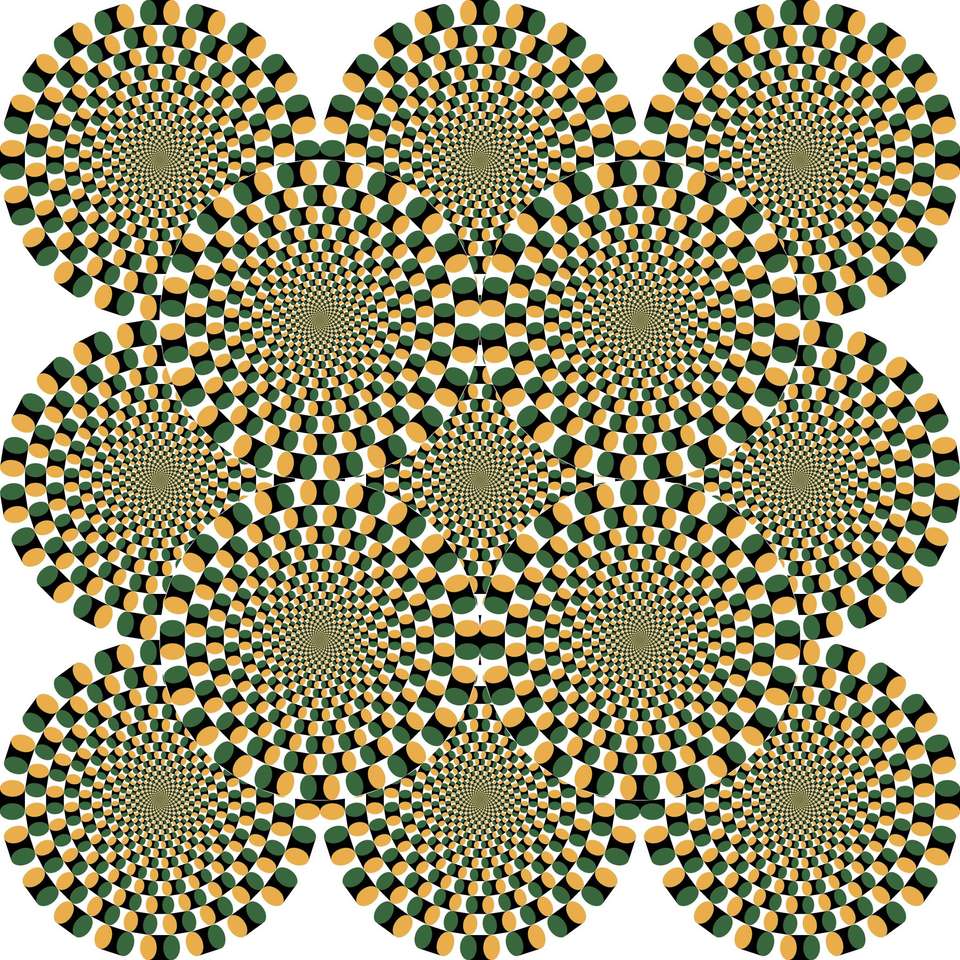 Optyczna iluzja puzzle ze zdjęcia