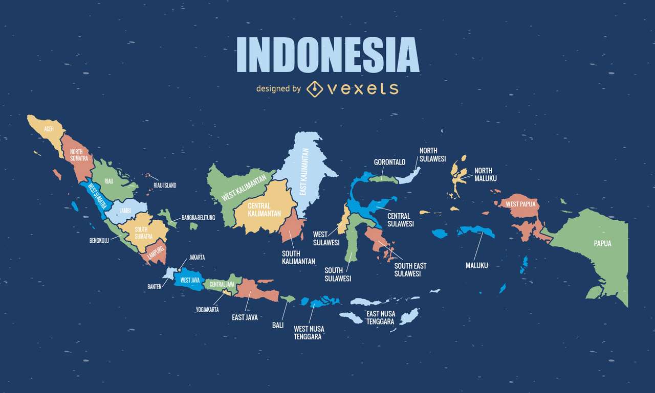 Indonezyjska mapa puzzle online