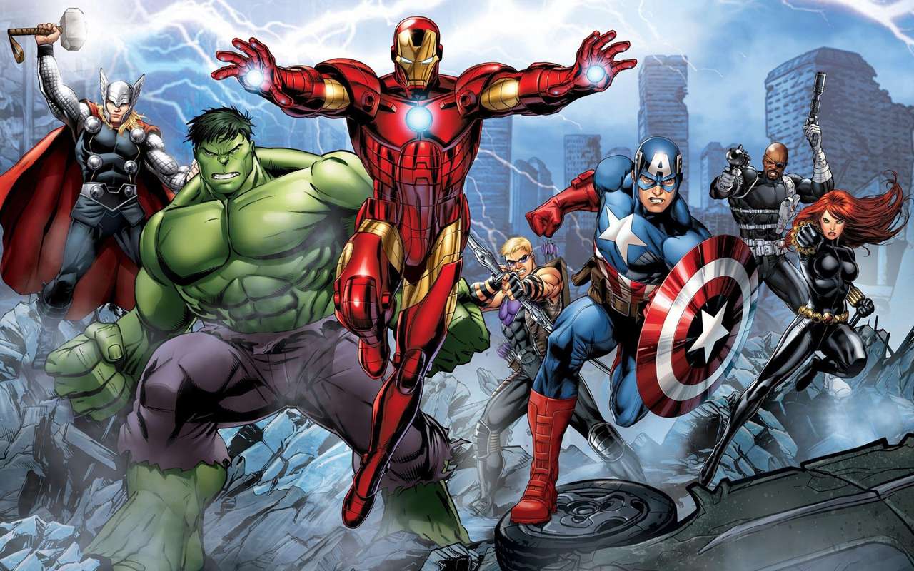 Avengers gromadzą się puzzle online