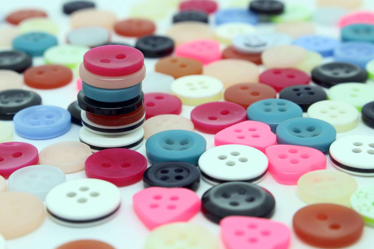 kolorowe guziki puzzle online ze zdjęcia