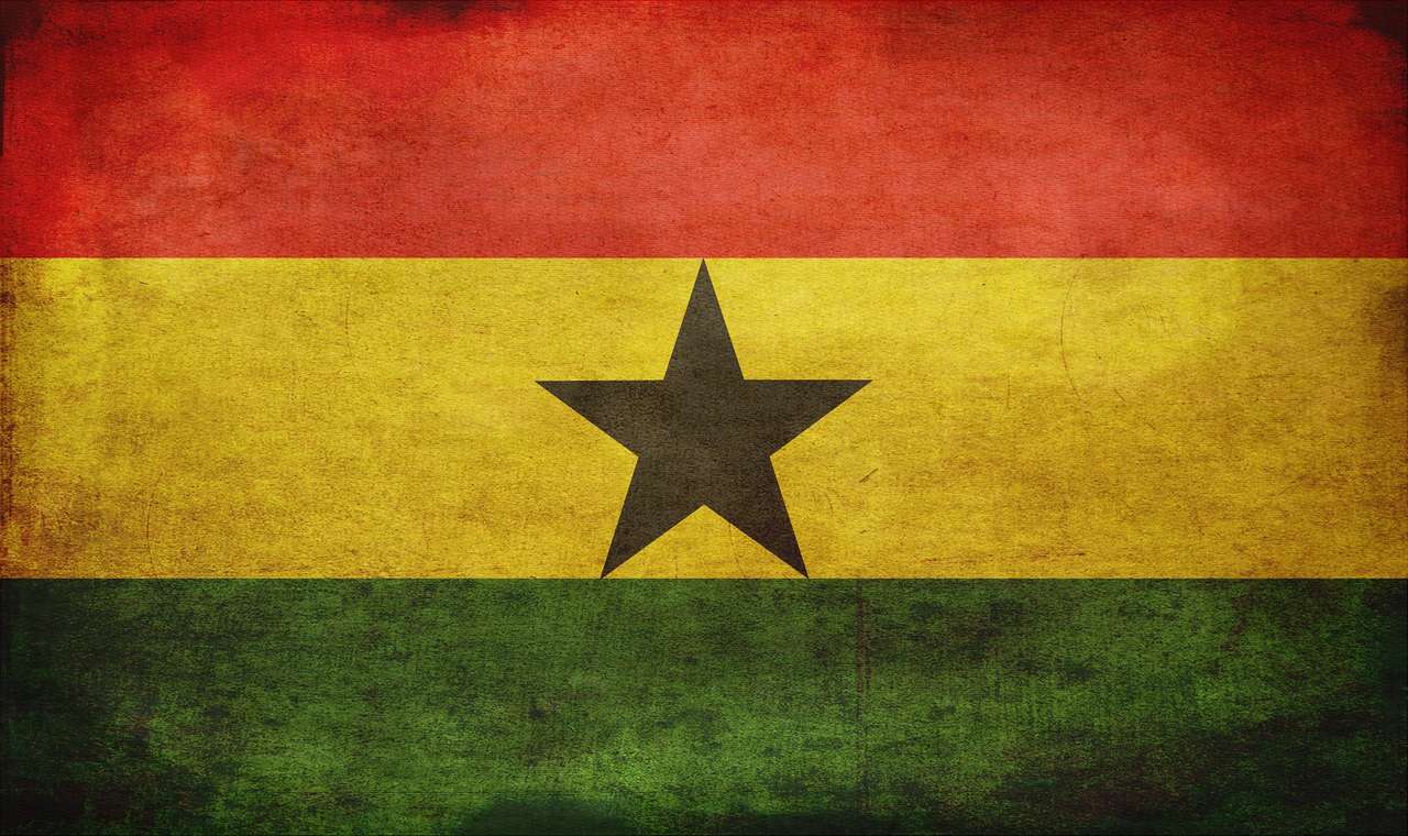 Flaga Ghana. puzzle online ze zdjęcia