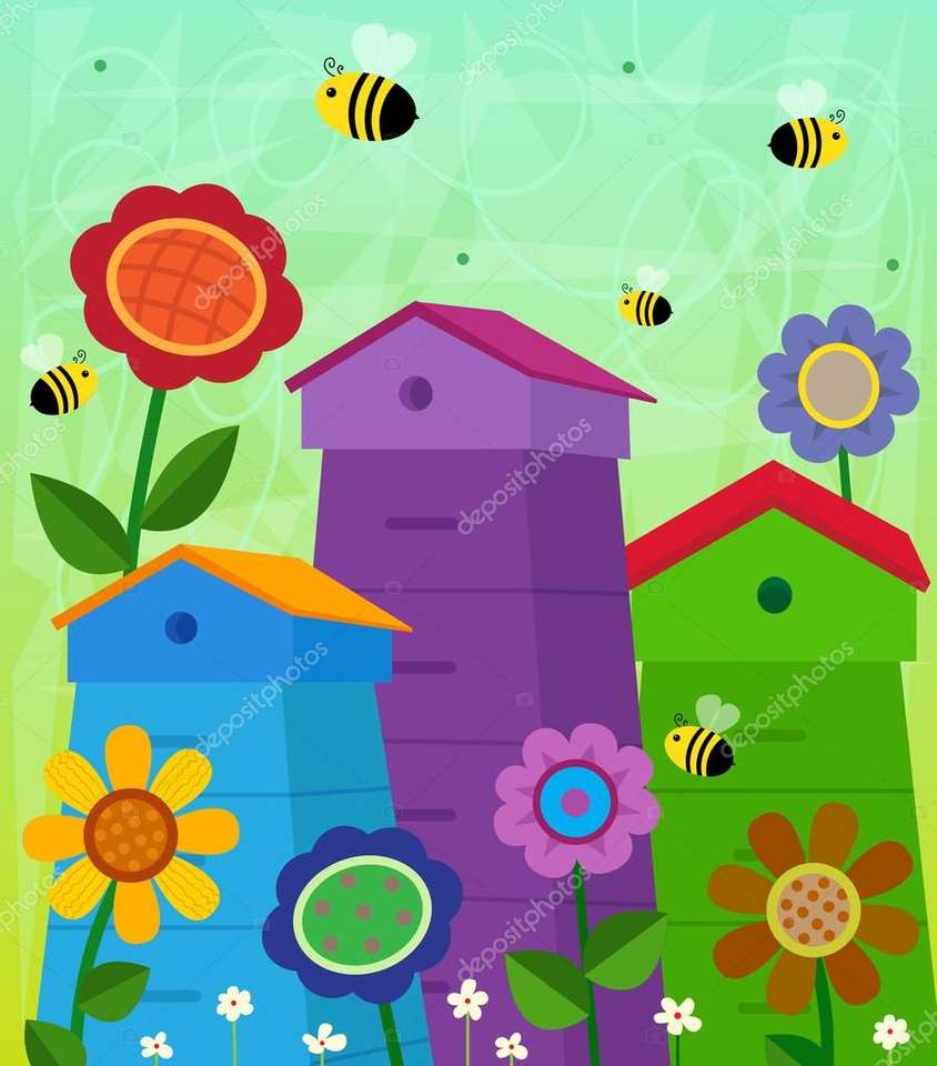 Mieszkania pszczół puzzle online