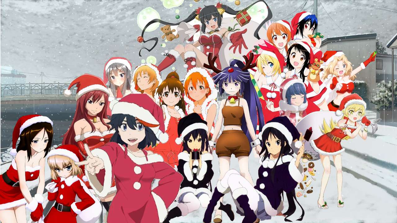 Anime Boże Narodzenie puzzle online ze zdjęcia