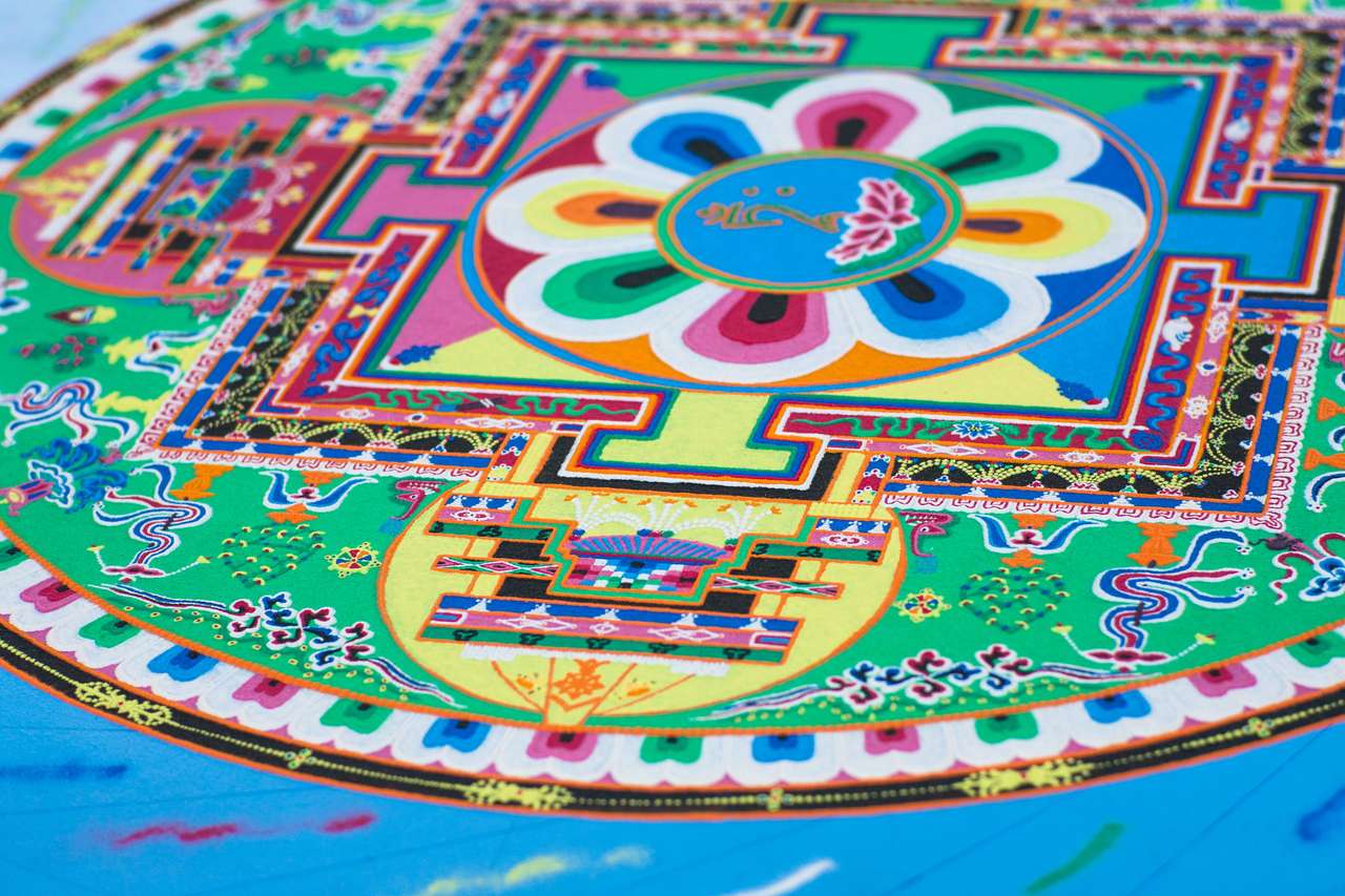 Buddyjska mandala puzzle online
