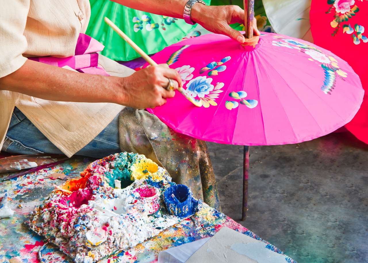 Malowanie parasolek puzzle online