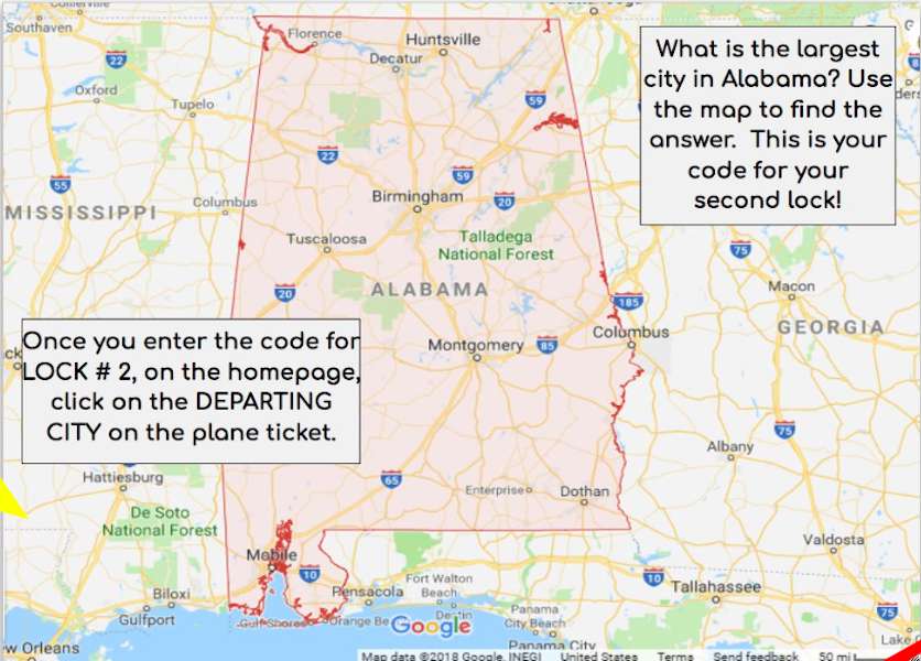 Mapa Alabama. puzzle online ze zdjęcia