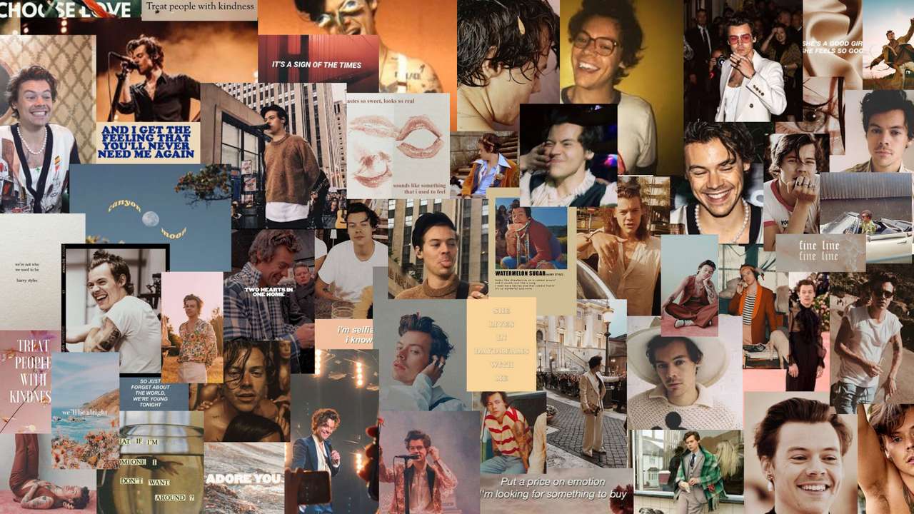 Collage Harry Styles. puzzle online ze zdjęcia