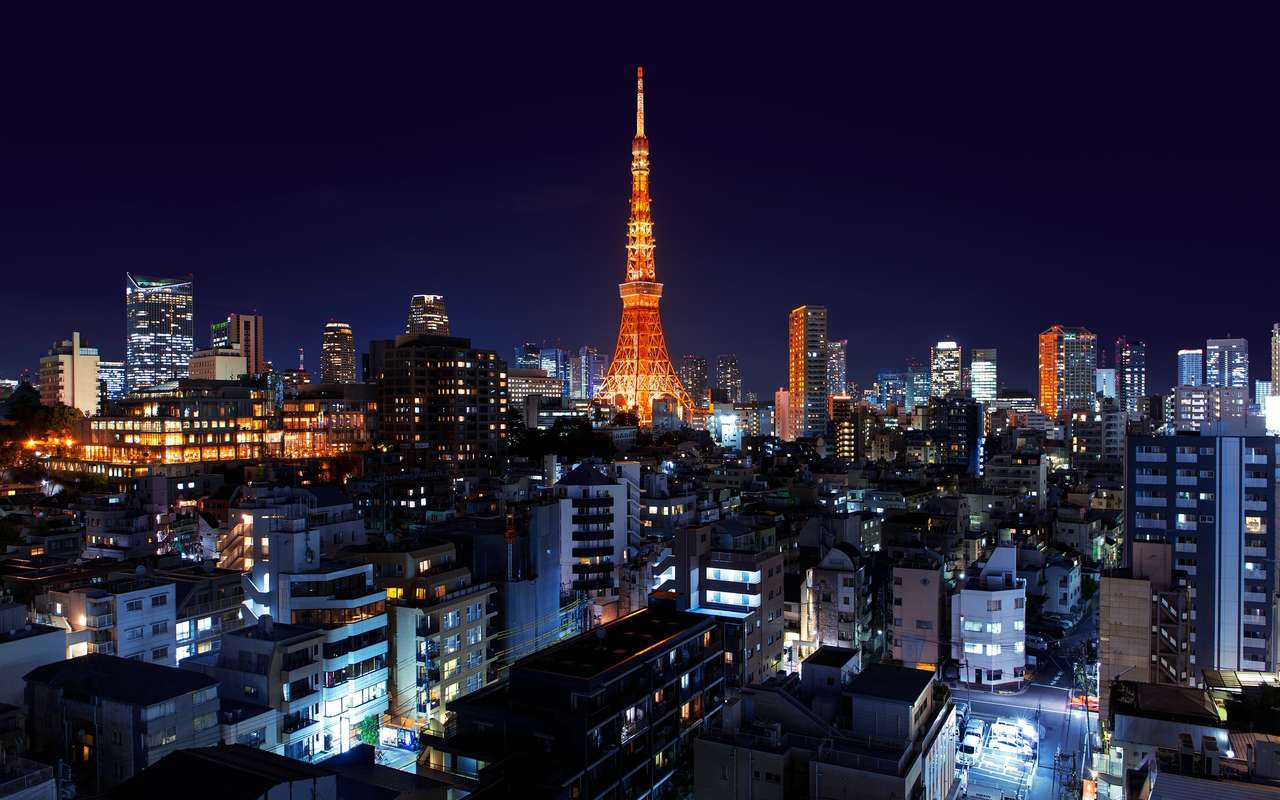 Tokyo Tower (Japonia) 東京 タワー (日本) puzzle online ze zdjęcia