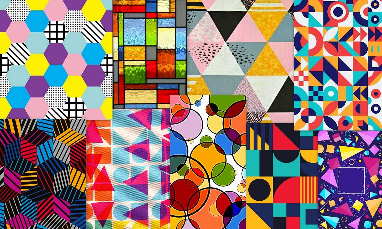 Kolorowa Geometria puzzle online ze zdjęcia