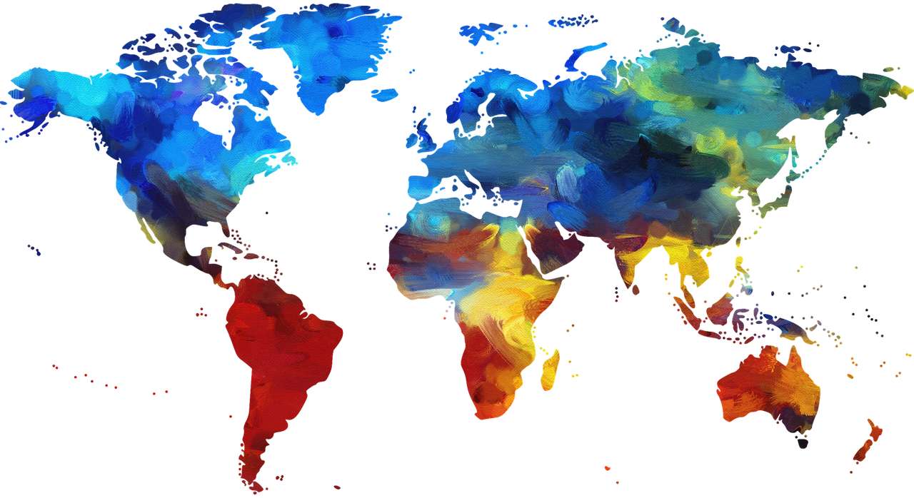 Układanka z mapą świata puzzle online