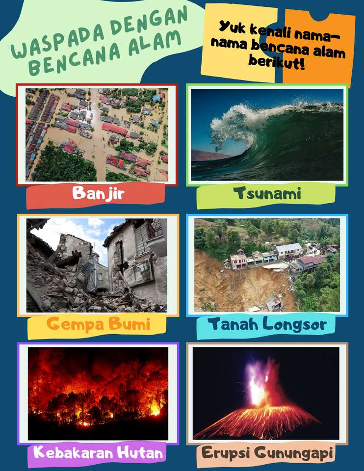 Puzzle Waspada Bencana Alam puzzle online ze zdjęcia
