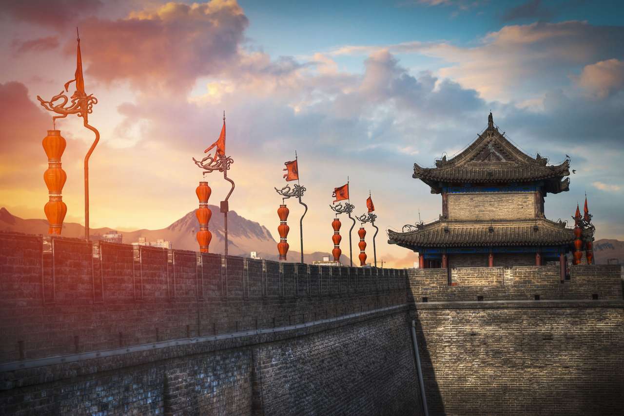 Mur miejski w Xian puzzle online ze zdjęcia