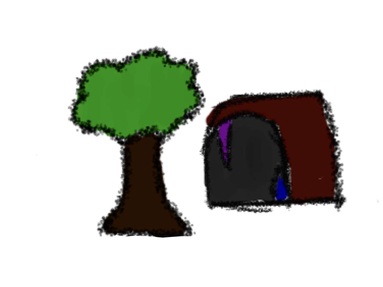 Drzewa i jaskinie puzzle online ze zdjęcia