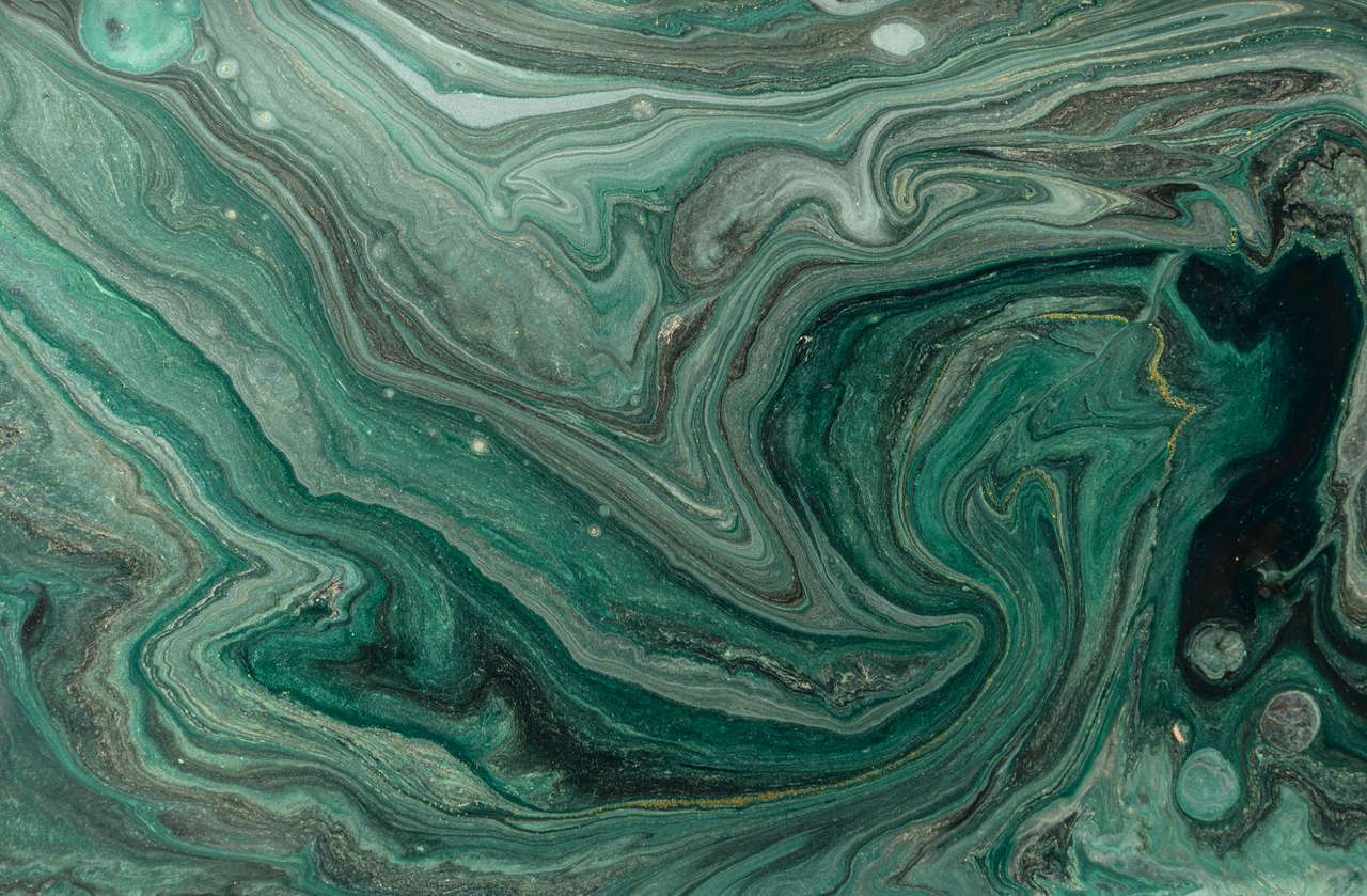 Niebieski i zielony marmur puzzle online