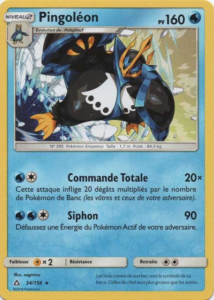 Empoleon Pokémon, który jest ostatnią ewolucją puzzle online ze zdjęcia