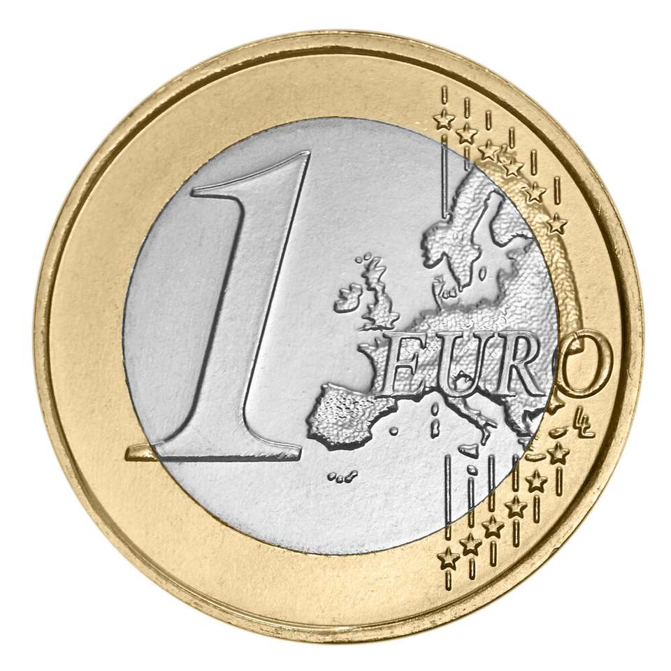 Νόμισμα ενός ευρώ. puzzle online ze zdjęcia