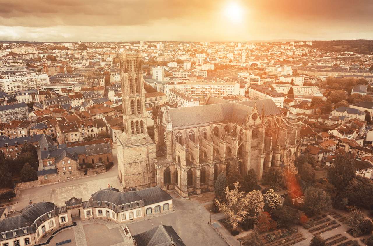 Gotycka katedra w Limoges puzzle online ze zdjęcia