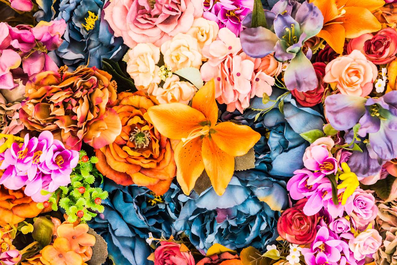 Piękne tło kwiaty puzzle online