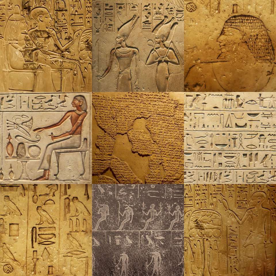 Egipski pisanie puzzle online ze zdjęcia