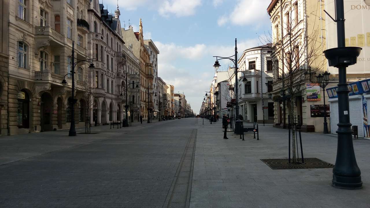 Ulica w Łodzi puzzle online ze zdjęcia