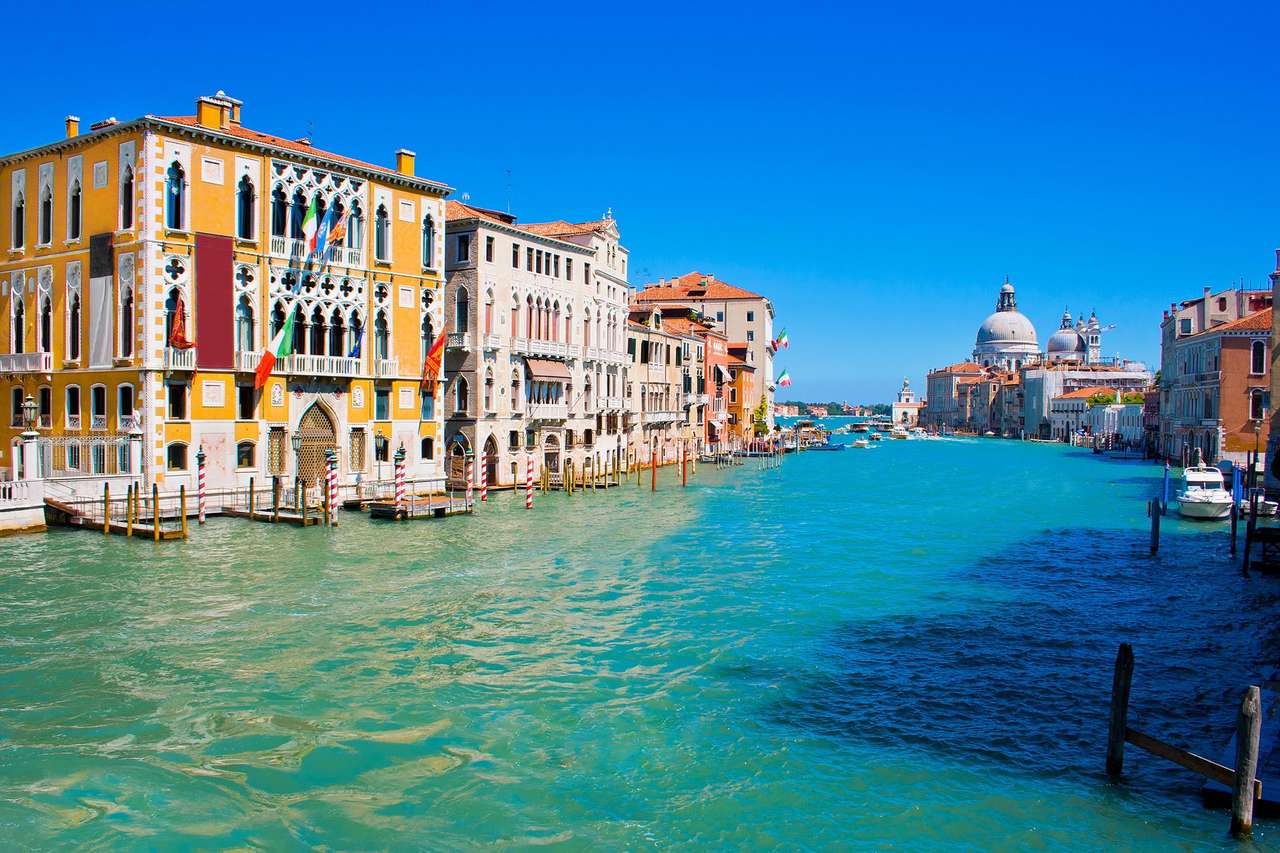 Słynny Canal Grande w Wenecji, Włochy puzzle online ze zdjęcia