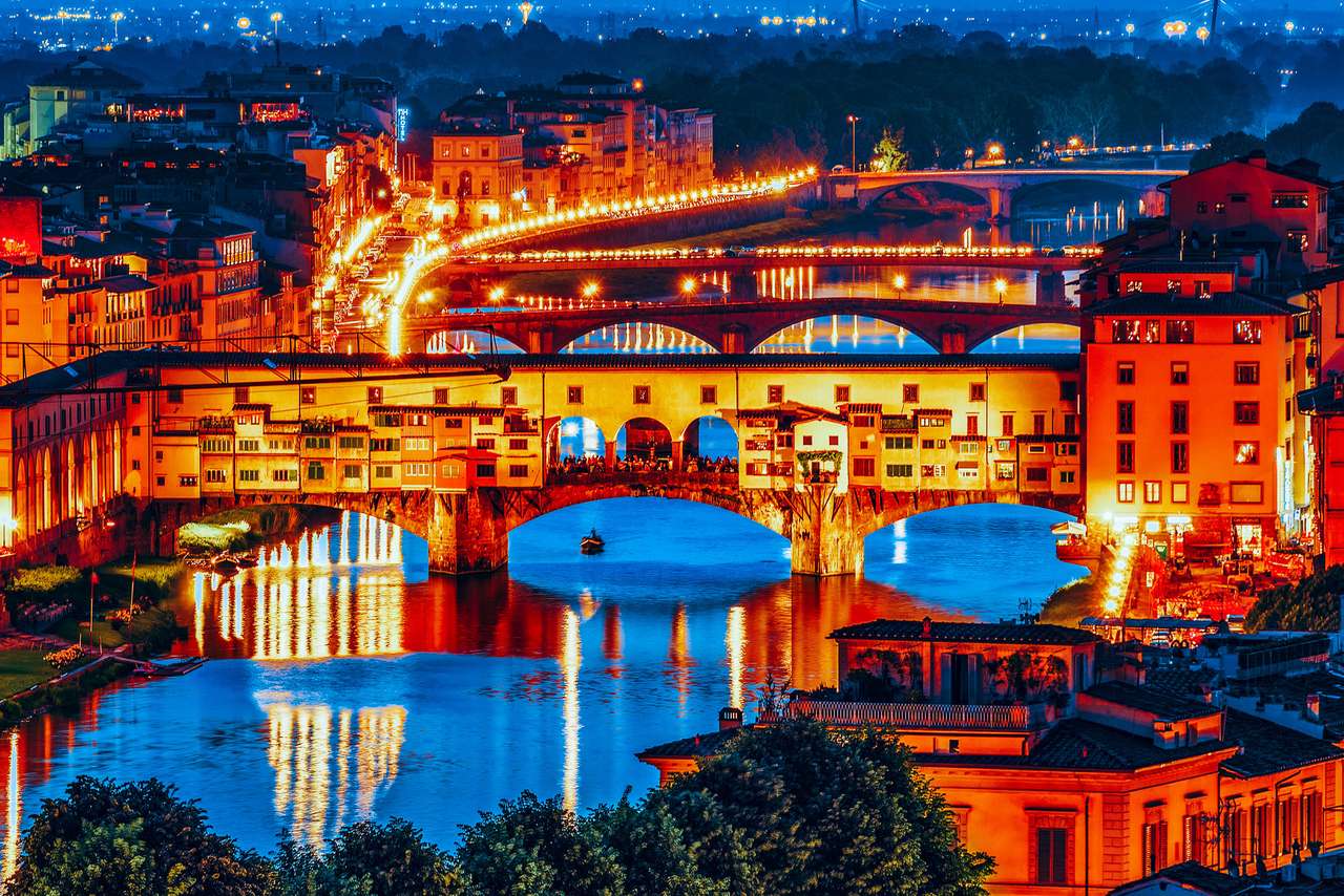 Ponte Vecchio Bridge we Florencji puzzle ze zdjęcia