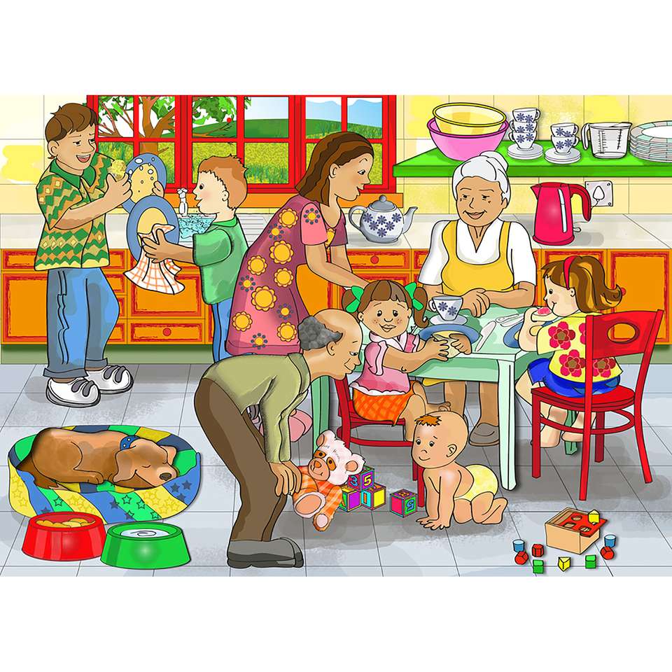 Poznaj członkowie rodziny dla dzieci puzzle online ze zdjęcia