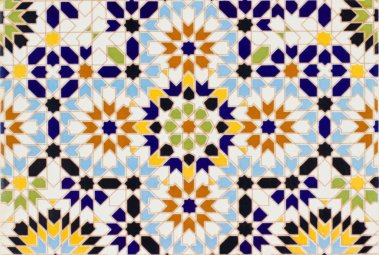Orientalny islamski wzór wzoru puzzle online